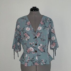 Floral Peplum Top